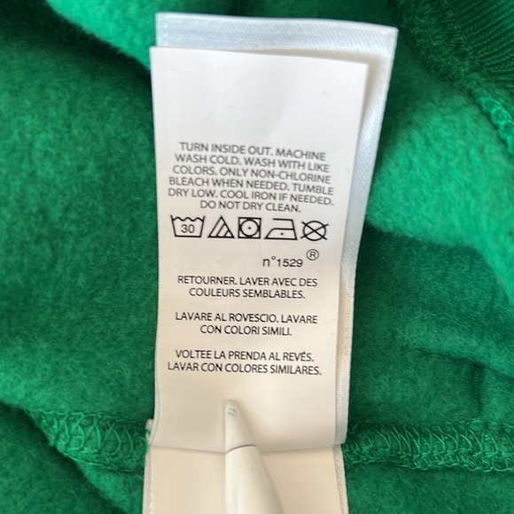 🎉Host Pick🎉Polo Ralph Lauren Green Polo Bear Hoodie w/ Navy Striped Sleeves XL - Picture 13 of 13